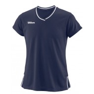 Женская футболка Wilson Team II V-Neck (Blue) для большого тенниса
